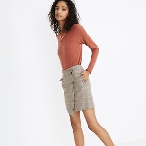 Asymmetrical Side-Button Mini Skirt